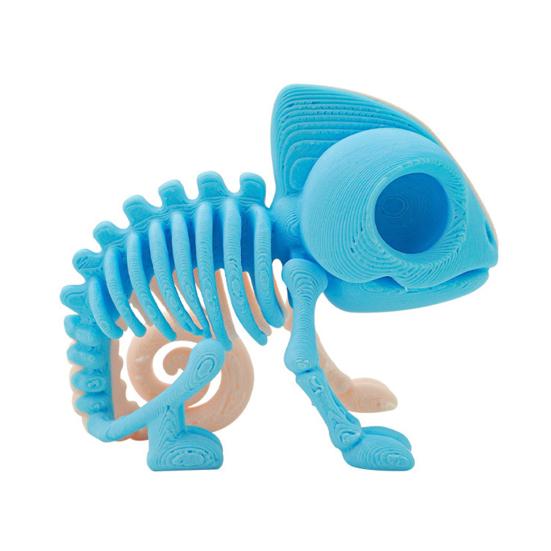 

Skeleton Chameleon Figurine Spooky Chameleon Bone Statue Sculpture Simulation Animal Model Desktop Decoration Ornament синий