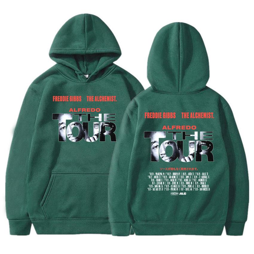 Freddie Gibbs ALFREDO Tour Hoodies Autumn/Winter Loose Hooded Sweatshirts for Male Warm Fleece Men Women Pullovers Streetwear