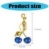 Cute Blue Cherry Keychain Charm Attractive Blue Cherry Key Adornment Stylish Key Rings Ornament for Trendsetters