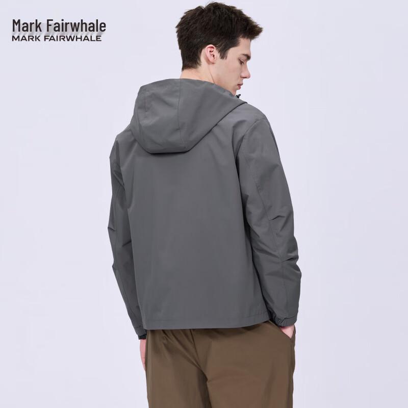 Mark Fairwhale Tech-Style Hooded Windbreaker Jacket