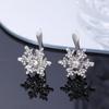 Korean Snowflake Rhinestone Earrings - Dazzling Diamond Temperament Design