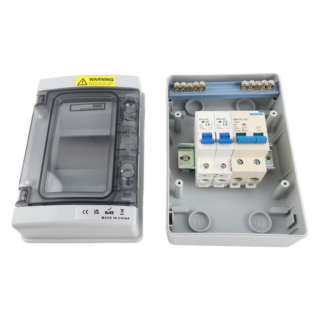 Αδιάβροχο Κουτί Διανομής ABS PC Κουτιά Προστασίας Διανομών Ασφαλειοδιακοπτών για Γκαράζ 230V