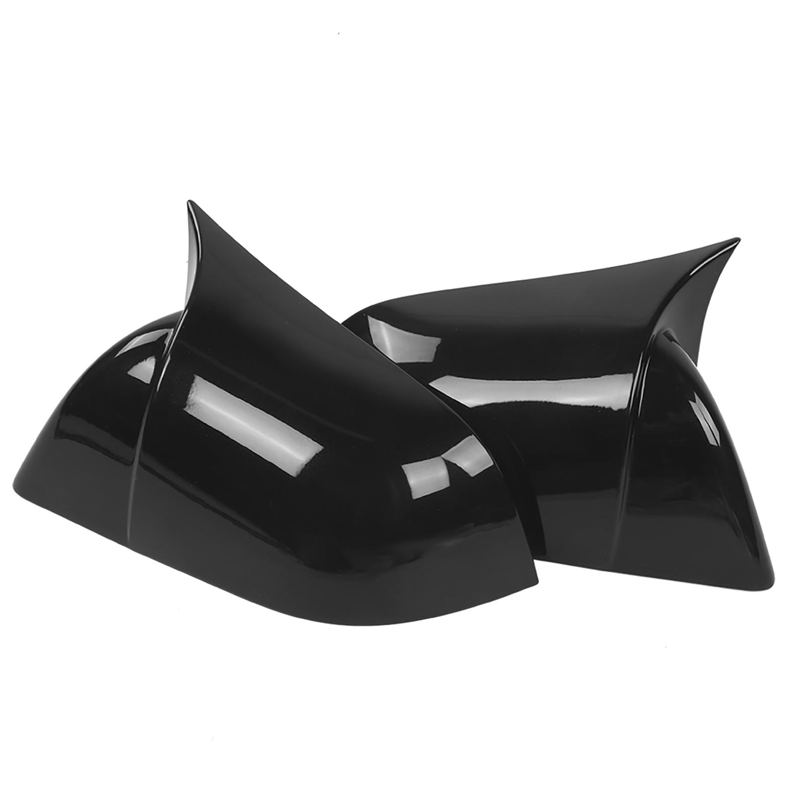 

Left and Right Rearview Mirror Cover Glossy Black Add‑On Shell Fit for Tesla Model 3 17‑20