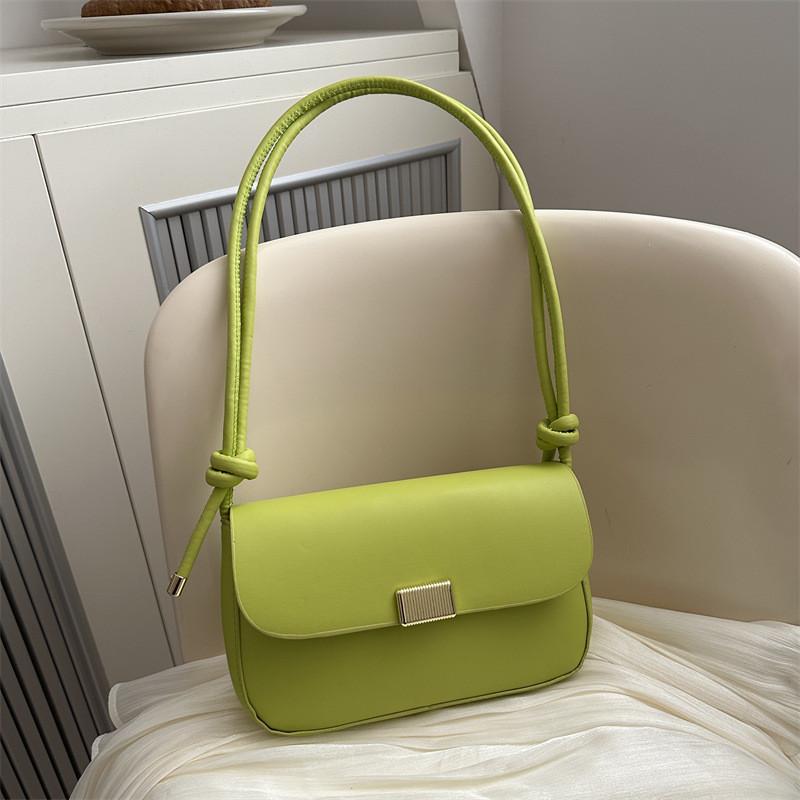 

Trendy 2024 Women s Single Shoulder Bag Minimalist Design Soft Pu Leather зелений