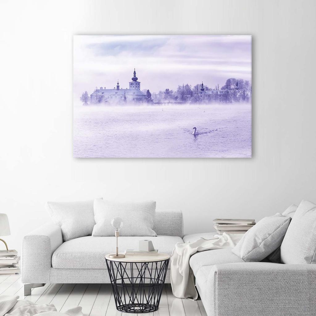 Canvas print, Lake in mist landscape nature