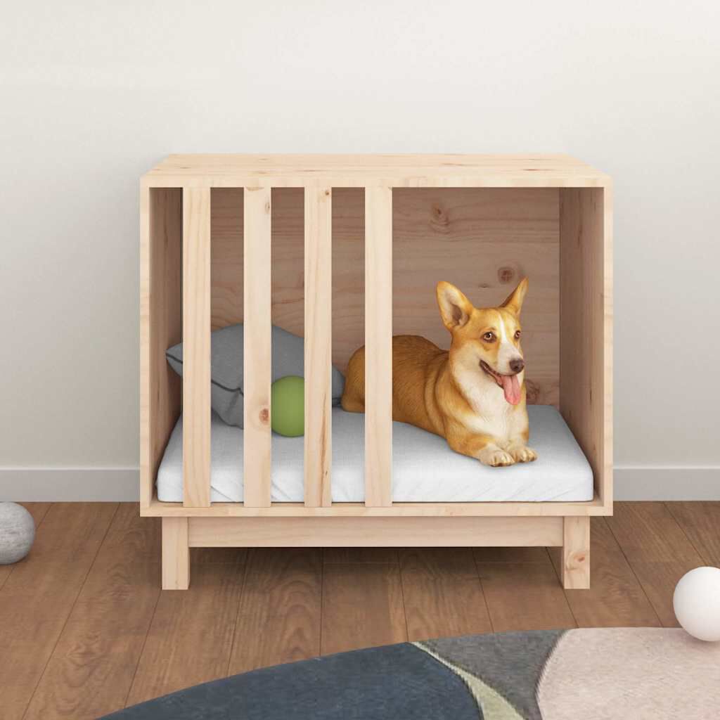 vidaXL Dog House, Natural Color, 60 x 45 x 57 cm