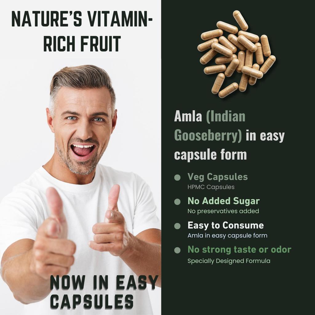 Amla (Indian Gooseberry) Extract Capsules | 500 Mg | 60 Count