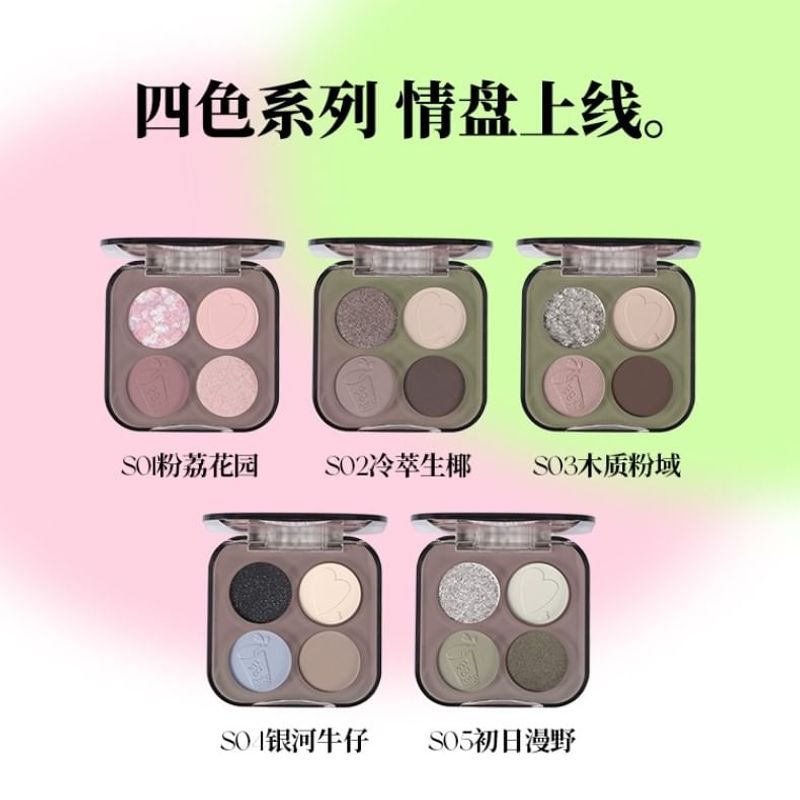 VEECCI - Glitter Quad Eyeshadow Palette - 5 Types