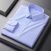 Classic Striped Men's Dress Shirt Long Sleeve Pocket Office Business Professional Wear Social Shirt