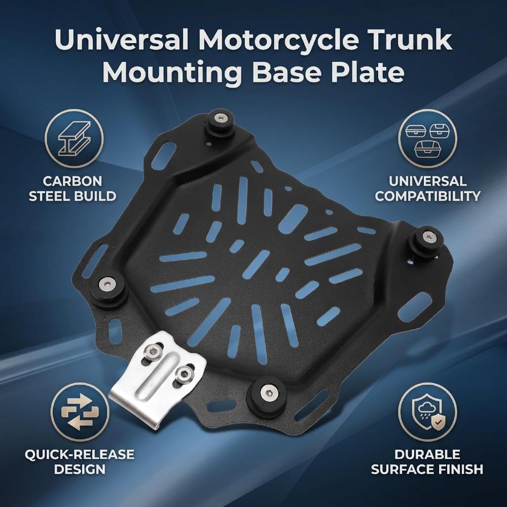 Carbon Steel Motorcycle Tail Box Base Paint Coat Finish Quick Release Base Plate Rear Tail Box Use