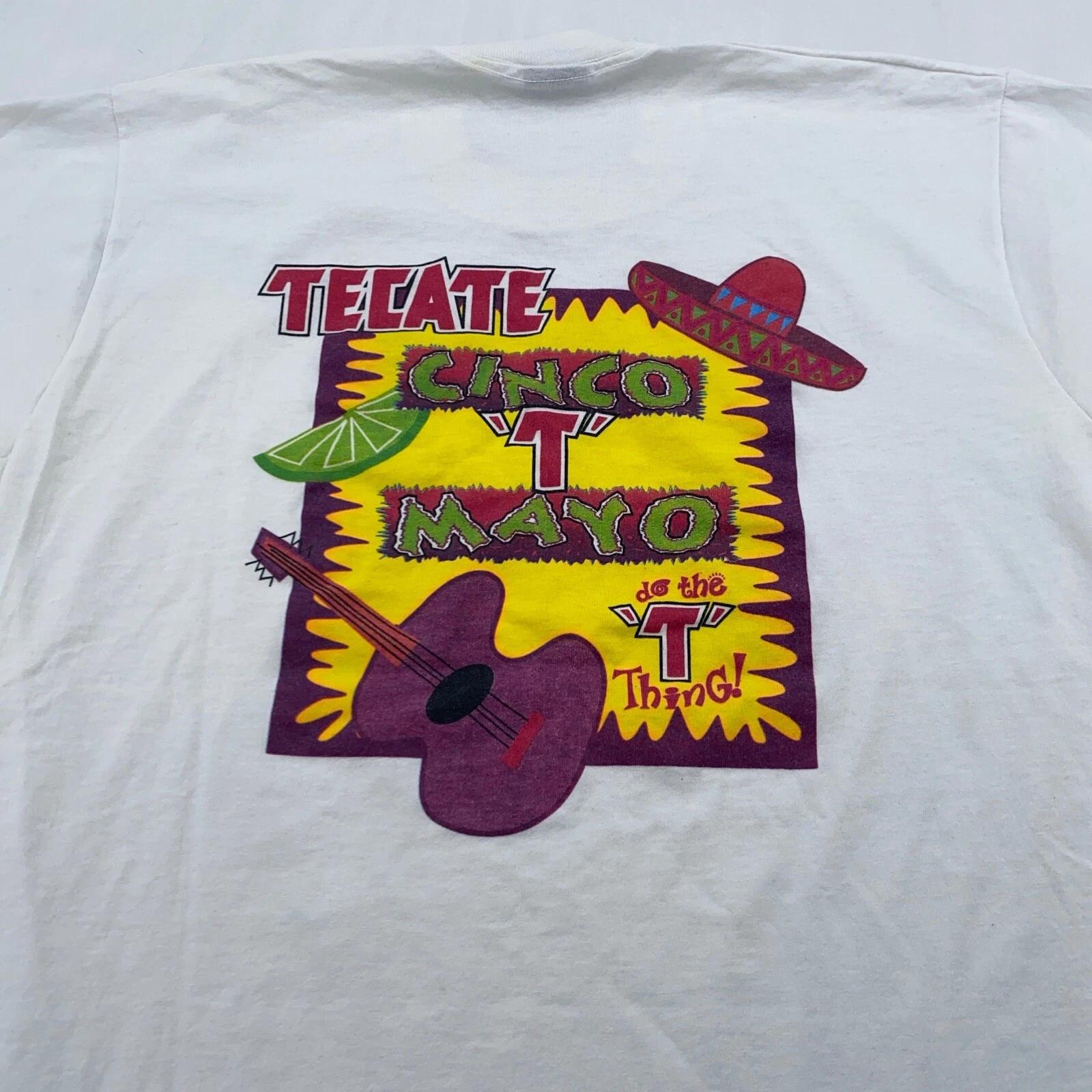 

vintage 90s TECATE BEER CINCO T MAYO DO THE T THING T-Shirt MEDIUM/LARGE mexico S