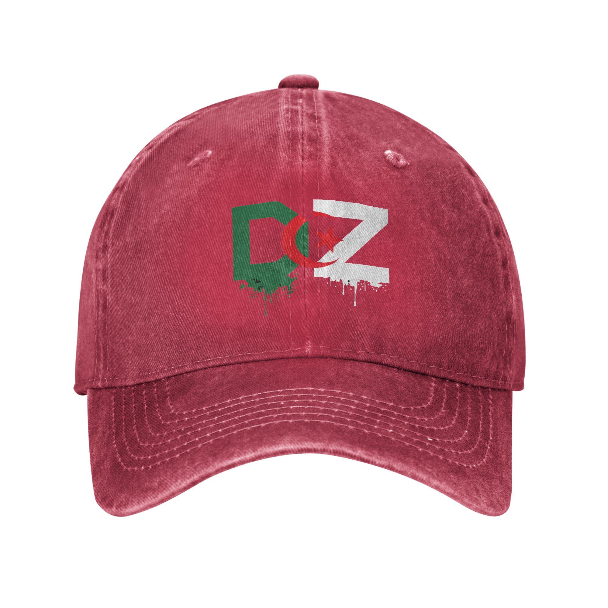

Flag of Algeria Sun Baseball Cap Streetwear Female Male Washed Trucker Hat Hot Sale Running Hippie Baseball Caps Gift Idea One Size