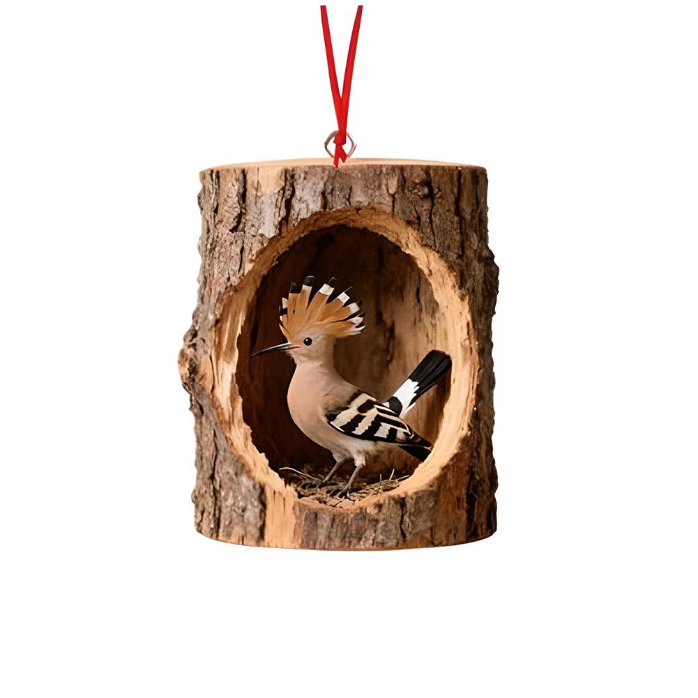 Christmas Wooden Tree Ornaments Forest Animals Bird Decoration Parrot Woodpecker Hummingbird Hanging Decor Home Holiday Gifts
