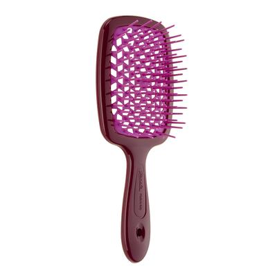 Burgundy Hair Brush with Pink Super Brush