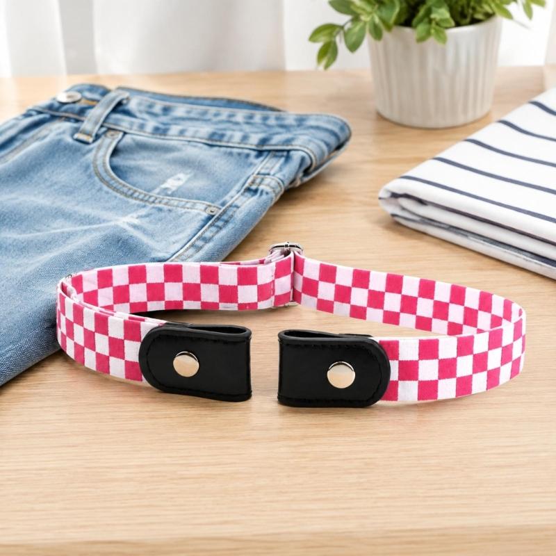 Stretchy Waist Tightening Belt, Adjustable No-Buckles Belt with Woven Elastic Strap, Waist Fastener for Office Jeans Trousers and Skirts