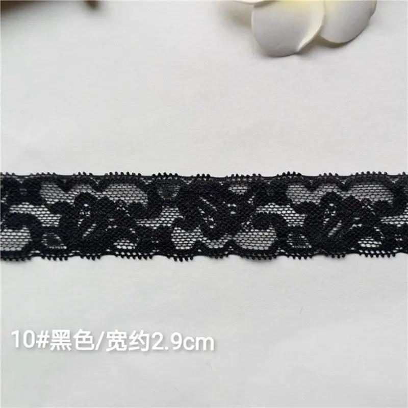 Color Elastic Lace High Quality Soft Elastic Lace Accessories with Hollow Elastic Lace DIY Apparel Sewing Supplies