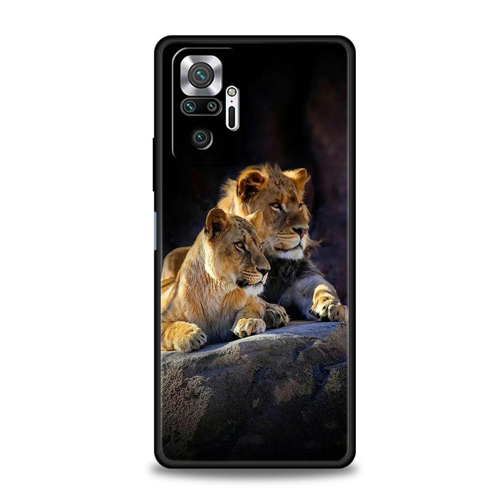 Lion Alpha Male Cub Phone Case For Xiaomi Redmi Note 14 13 5G 10 11 12 Pro Plus 4G 14C 13C 12C 10C Black Cover