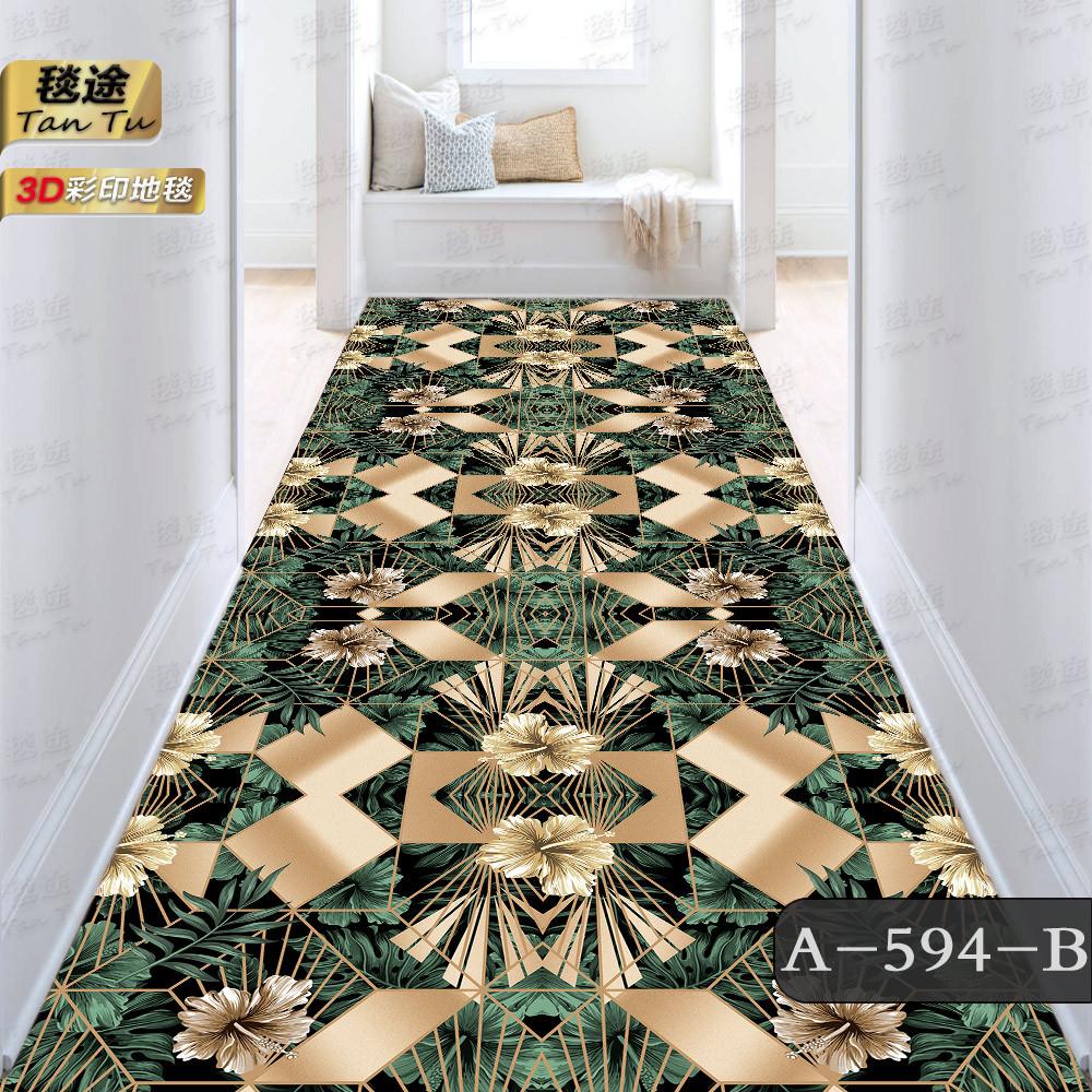 3D Aisle Corridor Runner Luxury Rugs for Living Room Bedroom Villa Entryway Hall Floor Mats Home Decoration