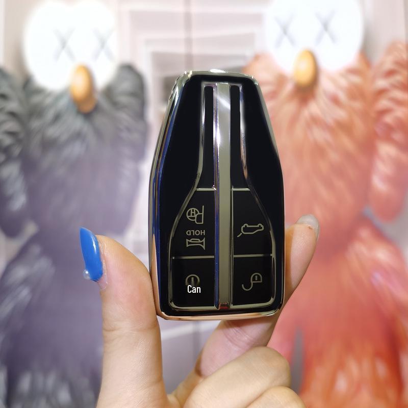 Elegant Key Cover for Hongqi Models HS5, HS7, H5, H9, E-HS9 - Unisex Car Protection