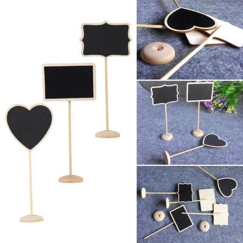 1Pcs Mini Blackboard Chalkboard Wordpad Message Note Memo Board Holder Clip Home House Party