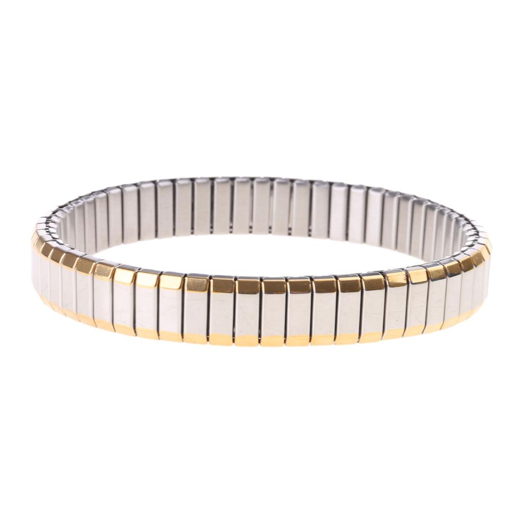 Waterproof Stainless Steel Elastic Thick Metal Bracelet Bangle For Women Couples Fashion Jewelry Vintage Bangle