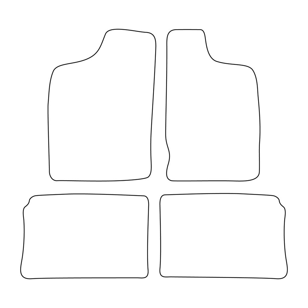 [Blm]Ni021 Blue - Set Of Velour Floor Mats To Fit Nissan Navara Ii 1997-2005 - Blue Trim