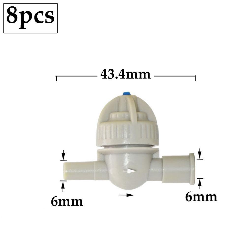 

Garden Miniature Valve Anti Drip Valve Cross Mist Connector Drip Irrigation For Greenhouse Atomizer Nozzle Connector 8Pcs