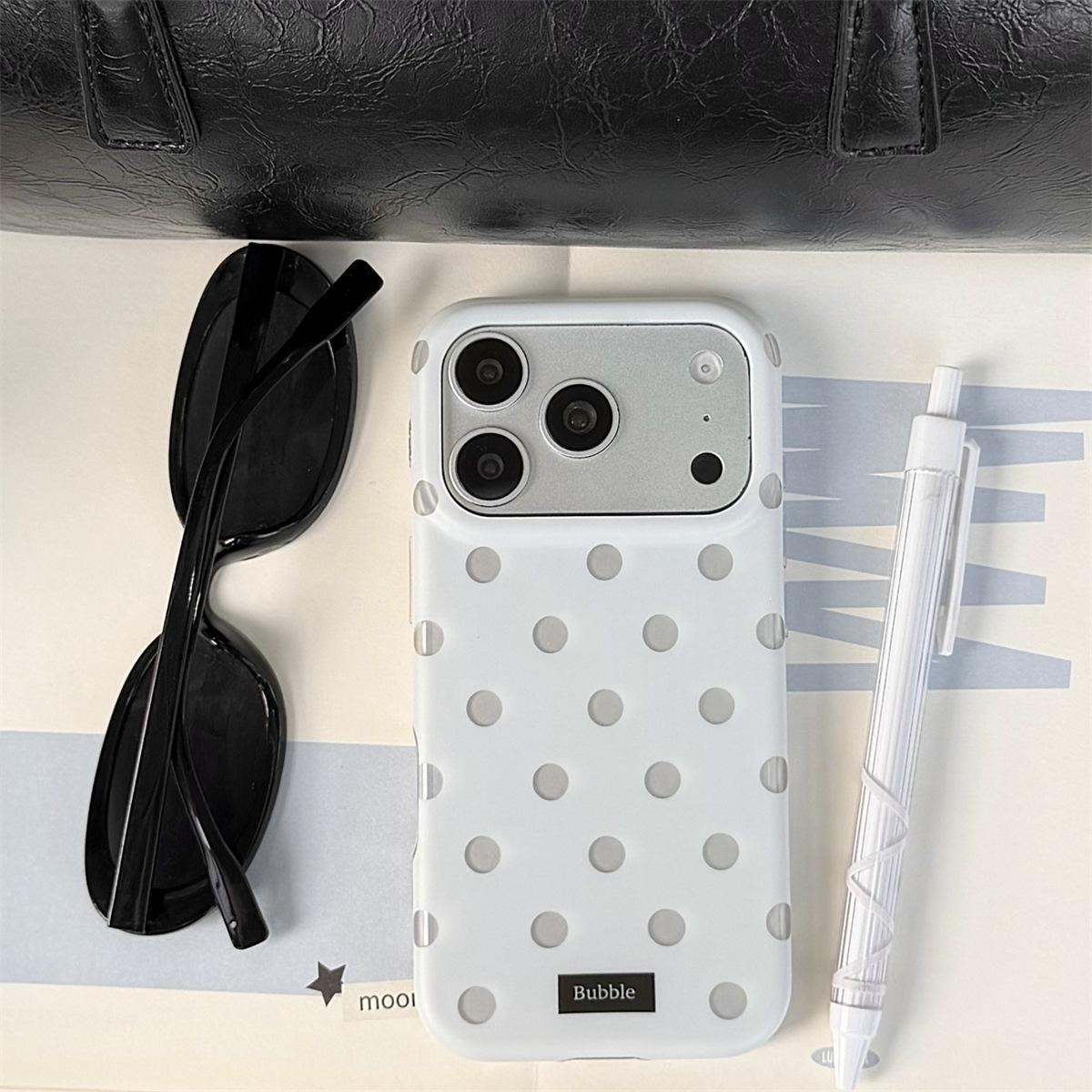 

Round Edge Double Layer Polka Dot Anti-drop Case for iPhone 15/17/16 Pro Max iPhone 16