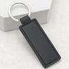 Creative Solid Color PU Leather Keychain with Double-Sided Stitching - DIY Keyring Loop Gift or Bag Pendant
