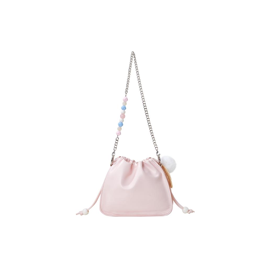 New Miffy Synthetic Leather Shoulder Bag, Bucket Bag, Chain Bag, Crossbody Bag Regular Women's White/Pink MF2444-01