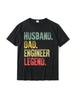 Funny Vintage Shirt Husband Dad Engineer Legend Retro T-Shirt Women Tees Comfortable Graphic Summer Short Sleeve T Shirt