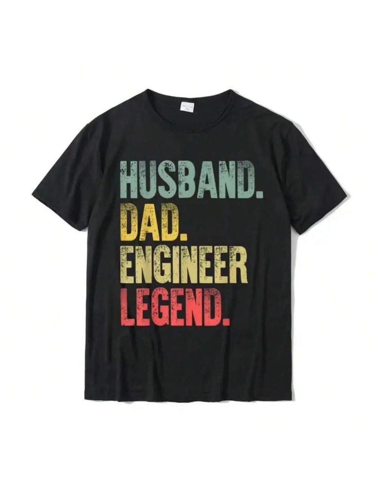 Funny Vintage Shirt Husband Dad Engineer Legend Retro T-Shirt Women Tees Comfortable Graphic Summer Short Sleeve T Shirt