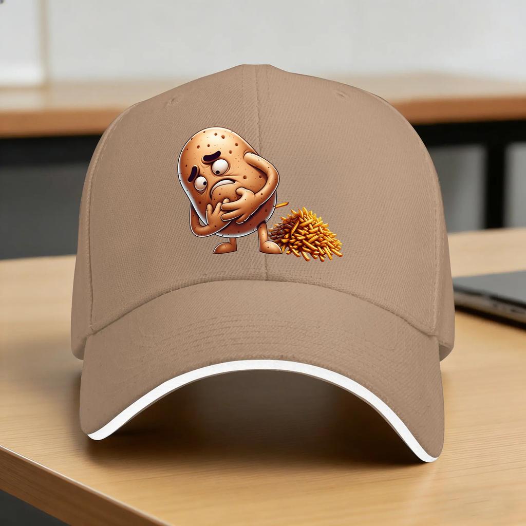 Potato Farting French Fries Casual Baseball Cap Summer  Trucker Hat Hot Sale Tennis Skate Hip Hop Hats Baseball Caps