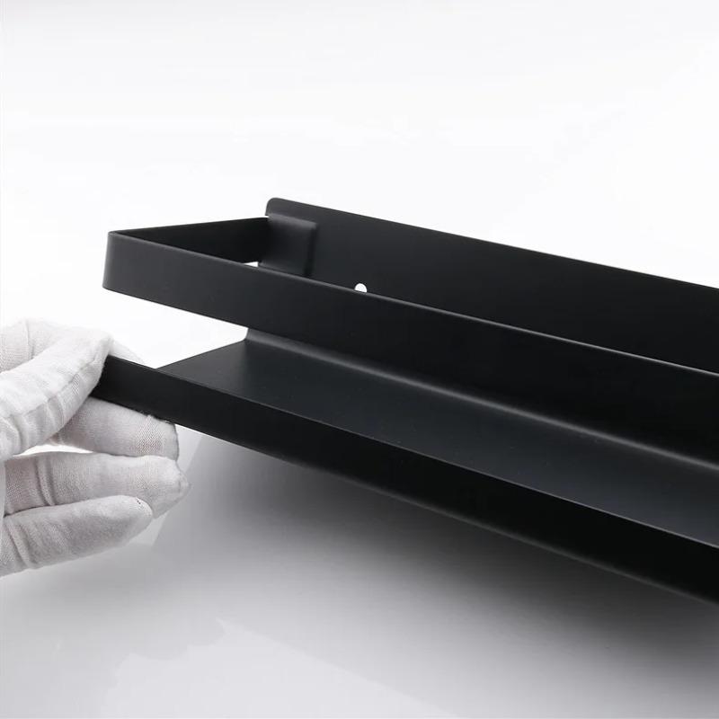 Stainless Steel Bathroom Shelves Self Adhesive Shower Caddy Organizer Storage Rack Bathroom Kitchen Shelf Waterproof Space Saver