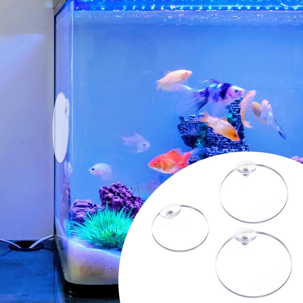 Fish Tank Accessories Betta Training Mirror Acrylic Circle Design for Behavioral Enrichment Aquarium Equipment