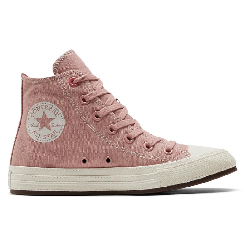 Converse Chuck Taylor All Star Comfort Trend Anti-Slip Abrasion Resistant High Top Canvas Shoes Women's Pink Brown