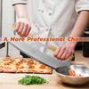 14 Zoll Pizza Schneider, Mezzaluna Hackmesser, Mezzaluna Salat Hackmesser, Pizza Schneider Wiegemesser mit Holzgriff, Großes Pizza Werkzeug…