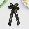 Printed Ribbed Band Long Ribbon Bow Hair Clip - Hot Selling Hair Accessory