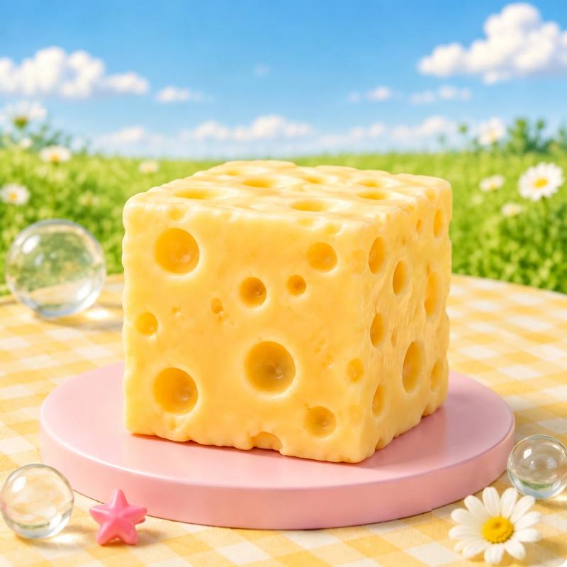 1 pièce Jouets de décompression doux à montée lente Simulation de fromage Jouet à presser Mignon Décoration de bureau Cadeau pour Chambre Bureau Relaxant