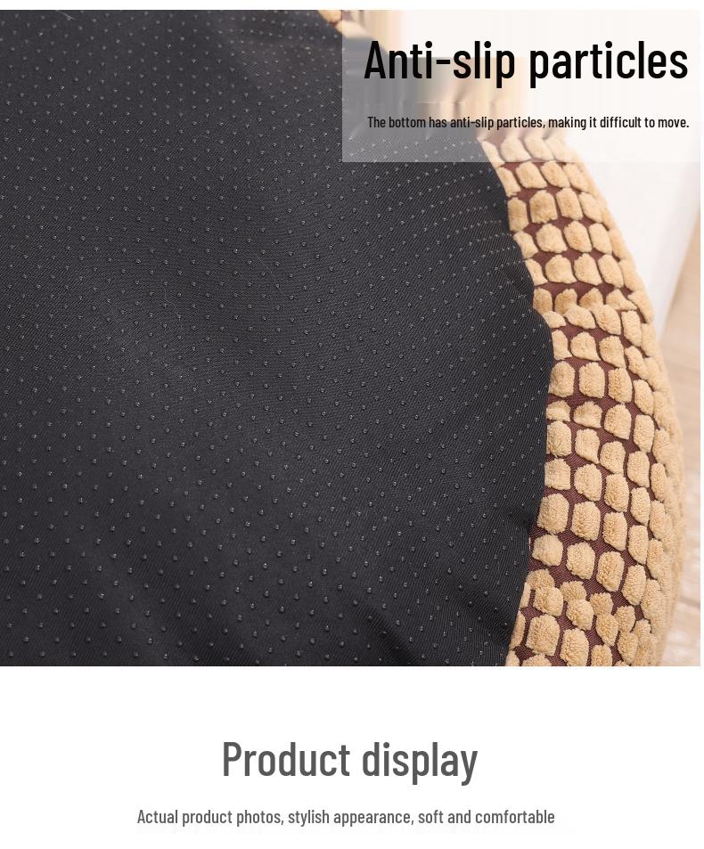 Four Seasons Semi-Enclosed Round Pet Bed for Cats and Dogs