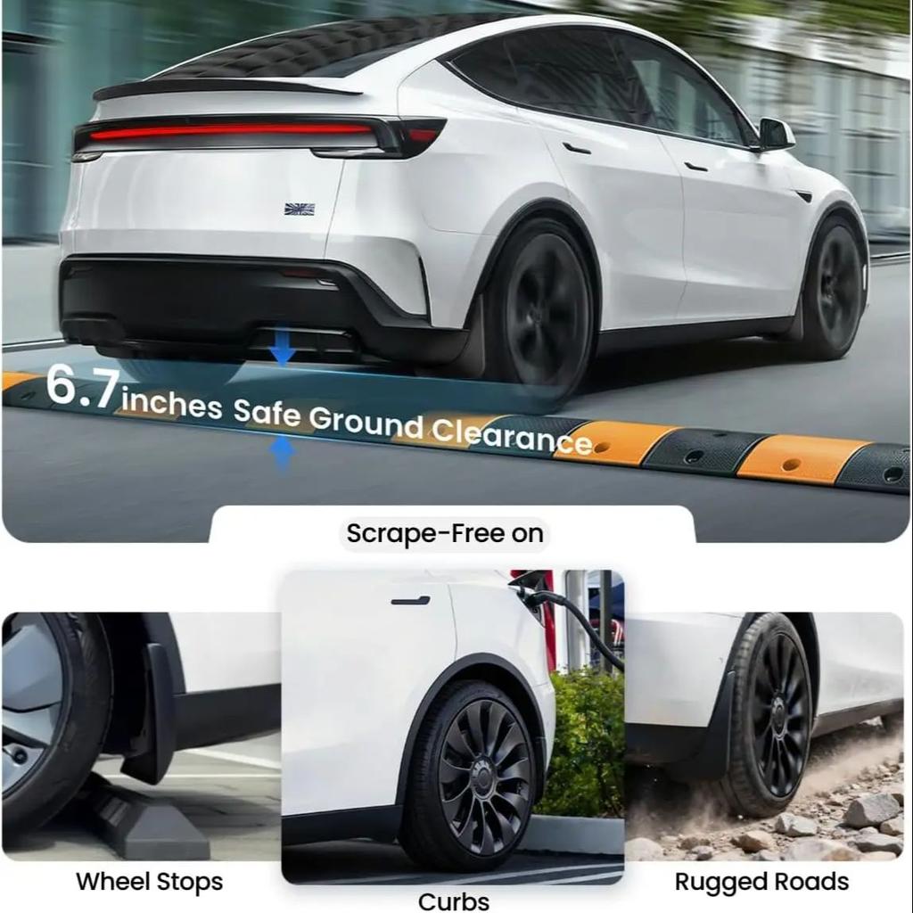 Mud Flaps for Tesla Model Y Model 3 2026 Stay Clean Protect Paint Military Grade All Weather Splash Guards No Drilling Required