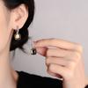 2026 Full Diamond Geometric Square Earrings, Women's Simple Pink Purple Diamond Light Luxury Temperament, High-end Zircon Earrings