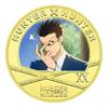 Japanese Manga Hunter Coin Anime Peripheral Gold Plated Color Commemorative Coin Anime Commemorative Medal Collection Gift