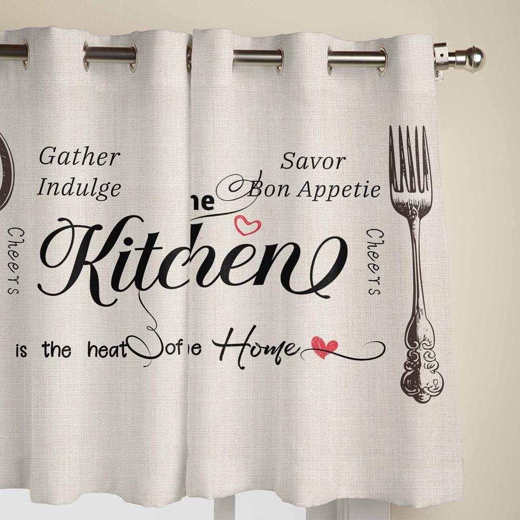 Kitchen Tool Spoon Window Curtains for Living Room Luxury Bedroom Curtain Kitchen Blinds Drapes Curtains