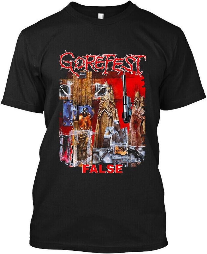 NEW GOREFEST Band False Heavy Cotton Black T Shirt S-5XL UR626 Unisex T-Shirt