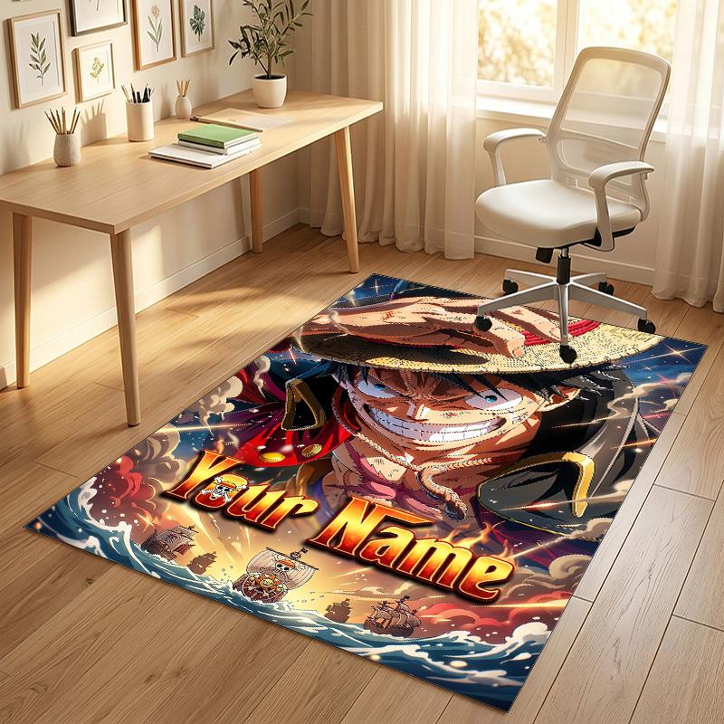 Personalized Crystal Velvet Carpet,One Piece Custom Printed Name, Plush Area Rug For Home Indoor Decor