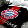 1PC FC Bayern Munchen Custom Name Patterned Flannel Blanket Suitable For All Seasons for Home Decor Warmth and Comfort Gifts Holiday Present