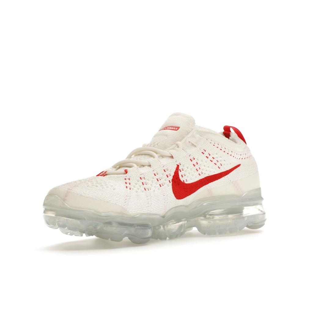 Nike  Air VaporMax 2023 Flyknit Sail Track Red Women Sneakers Cream Phantom Metallic-Silver DV6840-102