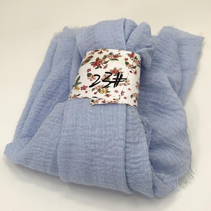 Women Cotton Scarf New Summer Girls Solid Color Sunscreen Thin Scarves Soft Shawl Foulard Viscose Spring Lady Wrap Shawls