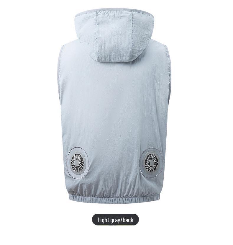 Summer Cooling Suit: High-Tech Fan Vest and Camouflage Fishing Vest for Men